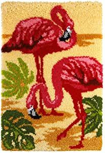 Knüpfteppich Acryl Flamingo